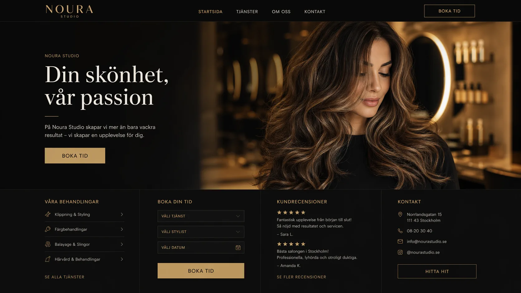Noura Studio premium website concept