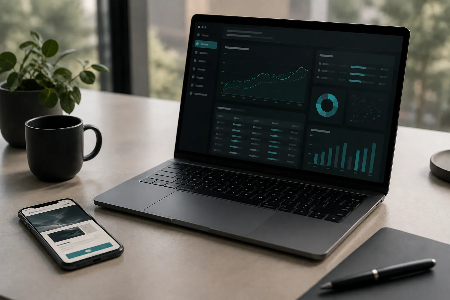 Digital annonsering och kampanjanalys på laptop